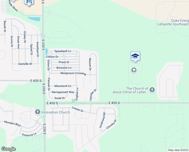 map of restaurants, bars, coffee shops, grocery stores, and more near 4265 Nauset Drive in Lafayette