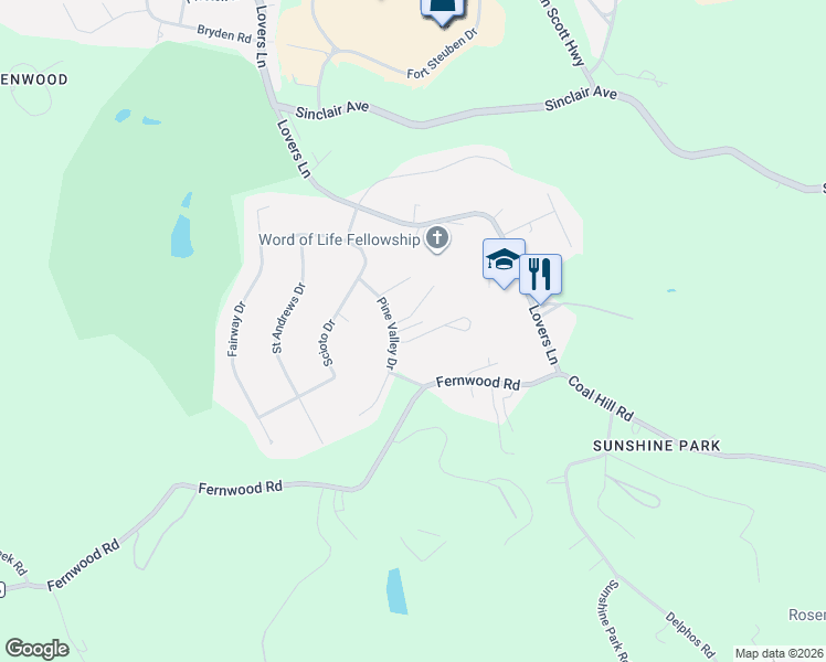map of restaurants, bars, coffee shops, grocery stores, and more near 165 Eldorado Drive in Steubenville