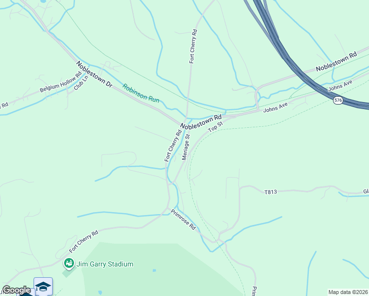 map of restaurants, bars, coffee shops, grocery stores, and more near 9 Meriage Street in McDonald