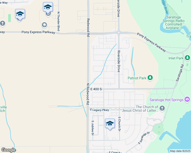 map of restaurants, bars, coffee shops, grocery stores, and more near 42 East Meandering Way in Saratoga Springs