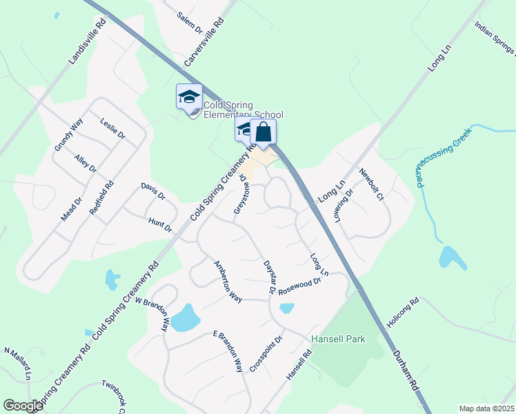 map of restaurants, bars, coffee shops, grocery stores, and more near 5130 Barness Court in Doylestown
