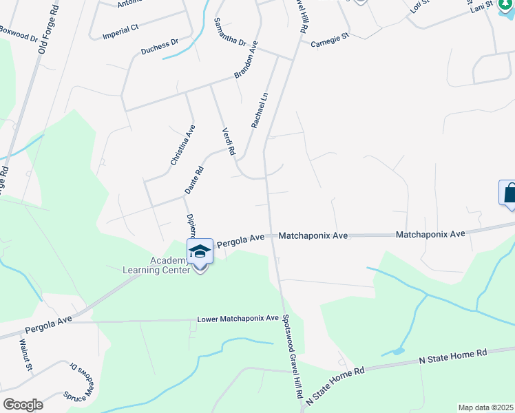 map of restaurants, bars, coffee shops, grocery stores, and more near 5 Eric Court in Monroe Township