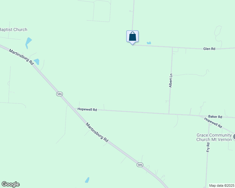 map of restaurants, bars, coffee shops, grocery stores, and more near 17411 Hopewell Road in Mount Vernon