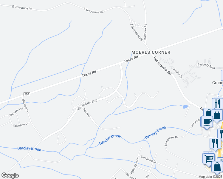 map of restaurants, bars, coffee shops, grocery stores, and more near 32 McCormick Avenue North in Old Bridge