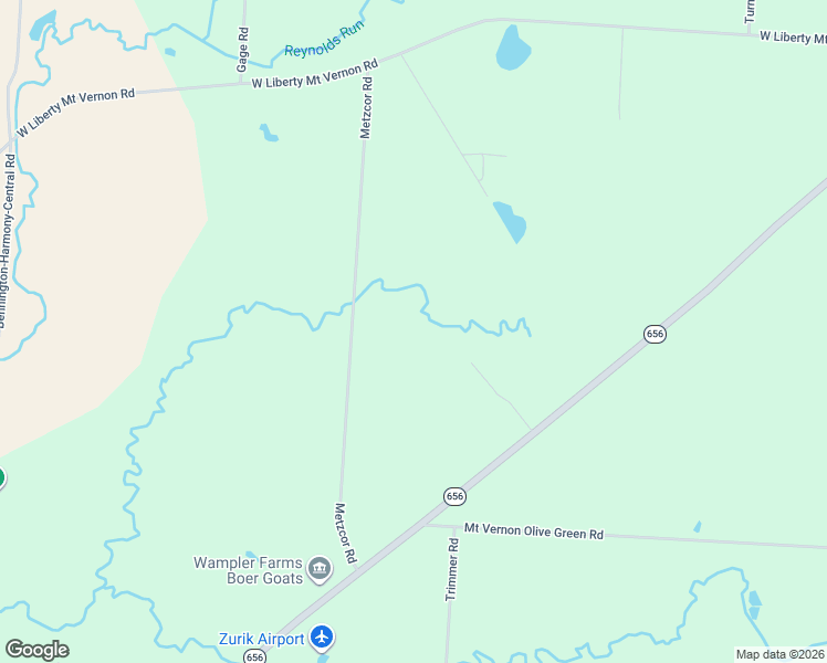 map of restaurants, bars, coffee shops, grocery stores, and more near 141 Township Road 209 in Marengo