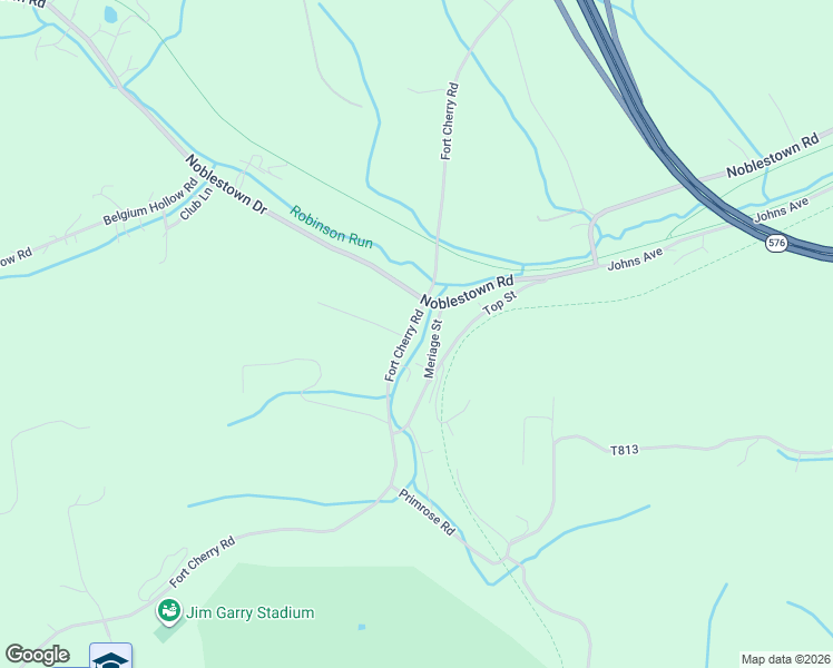map of restaurants, bars, coffee shops, grocery stores, and more near 9 Meriage Street in McDonald
