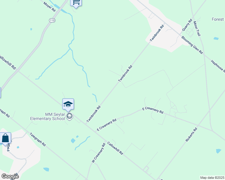 map of restaurants, bars, coffee shops, grocery stores, and more near 206 Twinbrook Rd in Perkasie