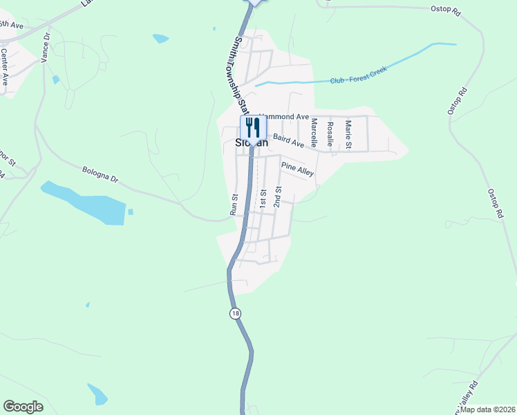 map of restaurants, bars, coffee shops, grocery stores, and more near in Slovan