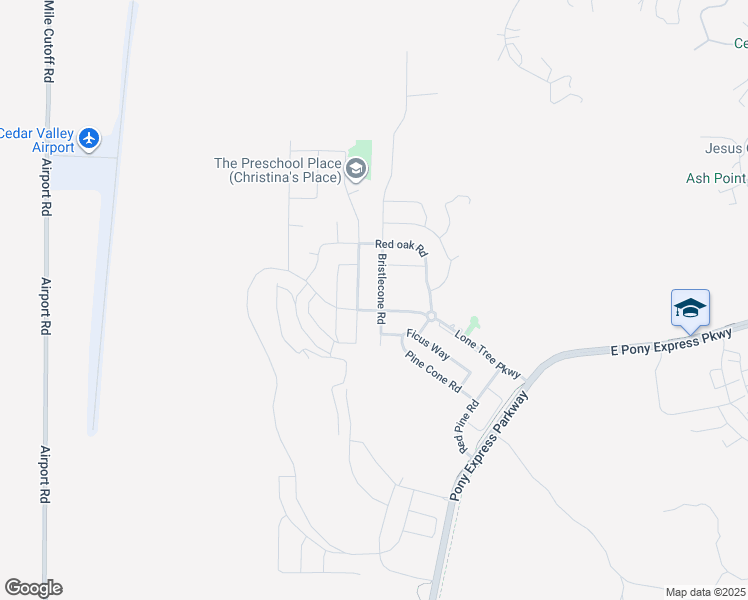 map of restaurants, bars, coffee shops, grocery stores, and more near 1943 Atlas Cedar Road in Eagle Mountain