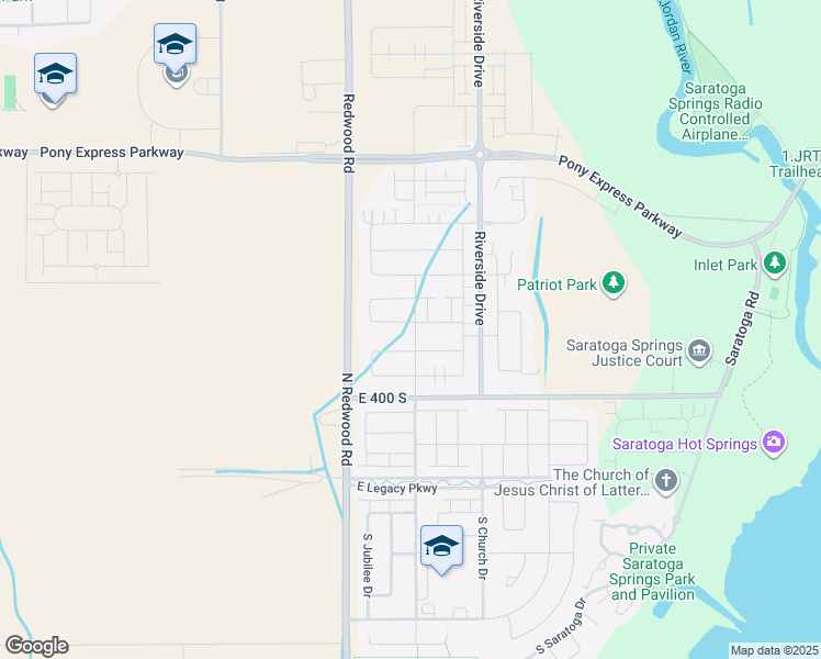 map of restaurants, bars, coffee shops, grocery stores, and more near 109 East Hidden Creek Way in Saratoga Springs