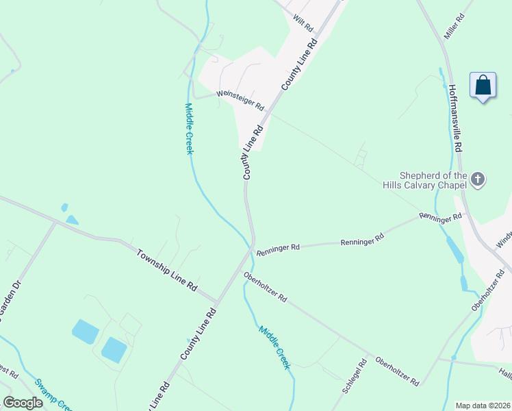 map of restaurants, bars, coffee shops, grocery stores, and more near 1548 County Line Road in Gilbertsville