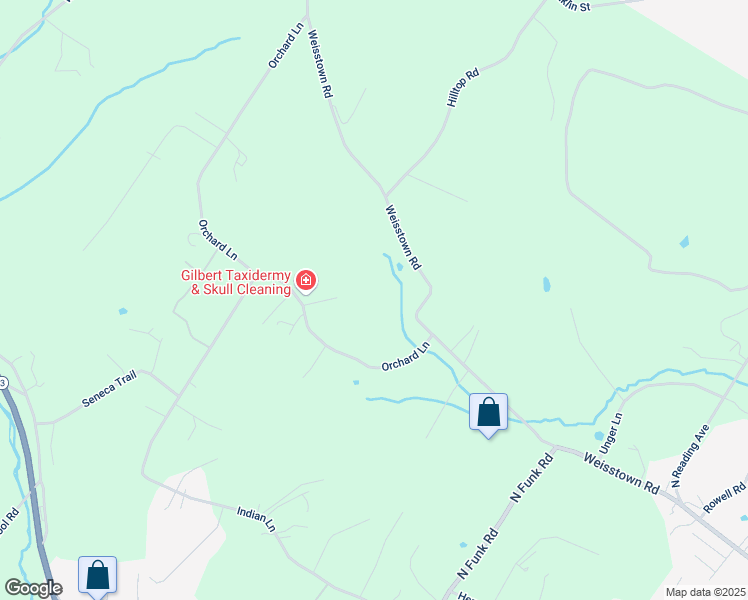 map of restaurants, bars, coffee shops, grocery stores, and more near 706 Bridle Path Lane in Boyertown