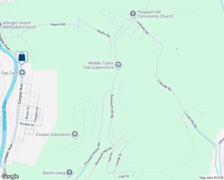 map of restaurants, bars, coffee shops, grocery stores, and more near 660 Benshoff Hill Road in Johnstown
