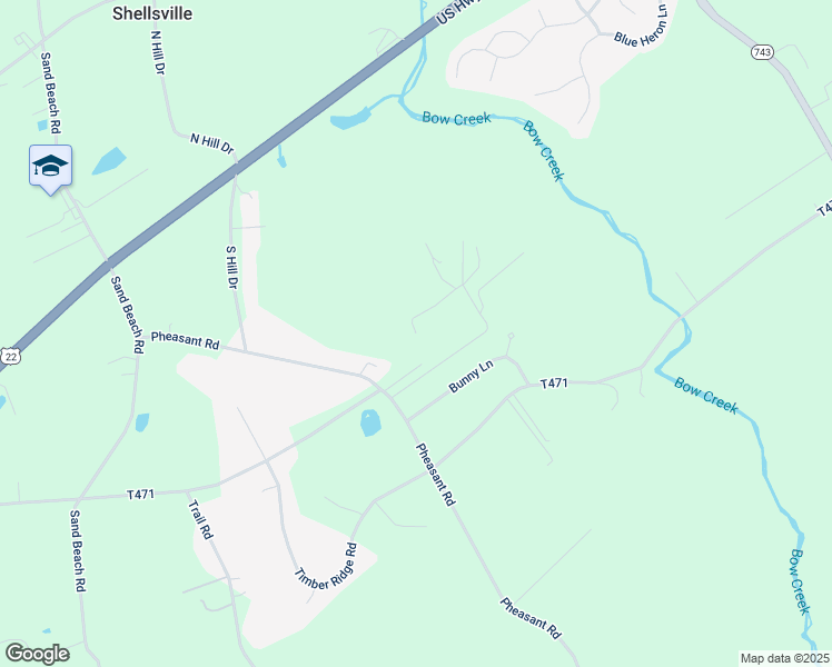 map of restaurants, bars, coffee shops, grocery stores, and more near 355 Pheasant Road in Hummelstown