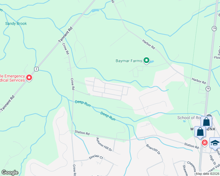 map of restaurants, bars, coffee shops, grocery stores, and more near 99 Village Road in Marlboro