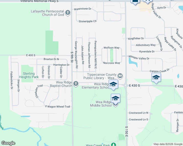 map of restaurants, bars, coffee shops, grocery stores, and more near 1111 Pennypackers Mill Road in Lafayette