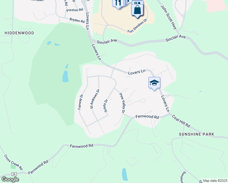 map of restaurants, bars, coffee shops, grocery stores, and more near 500 Pine Valley Drive in Steubenville