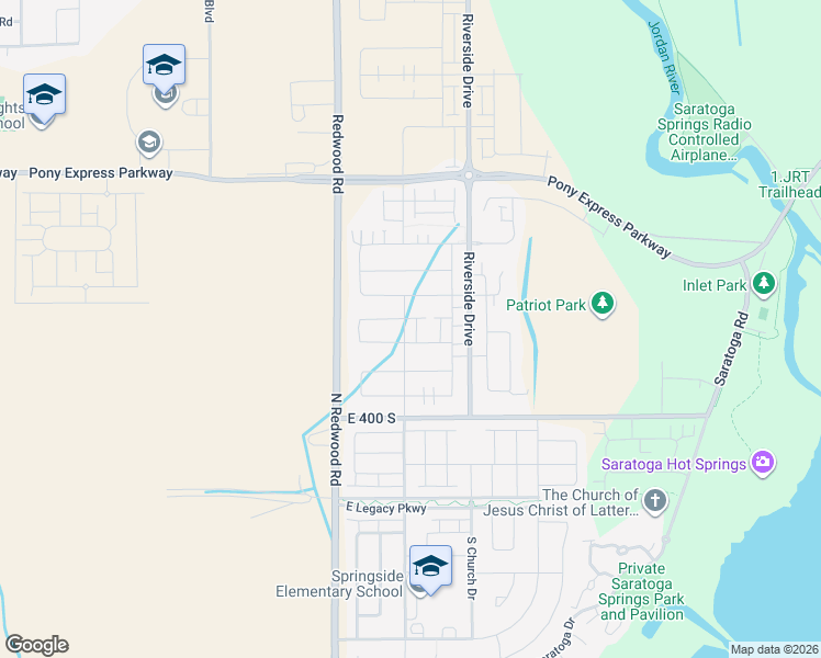map of restaurants, bars, coffee shops, grocery stores, and more near 249 South Hidden Lagoon Place in Saratoga Springs