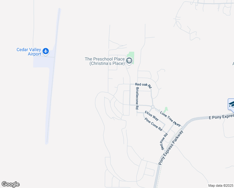 map of restaurants, bars, coffee shops, grocery stores, and more near 7690 Red oak road in Eagle Mountain