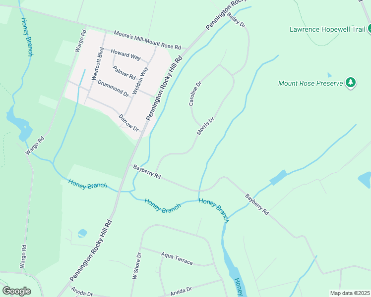 map of restaurants, bars, coffee shops, grocery stores, and more near 9 Morris Drive in Princeton