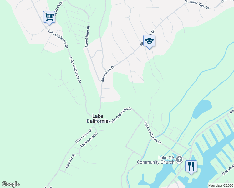 map of restaurants, bars, coffee shops, grocery stores, and more near 22170 Oak Run Place in Cottonwood