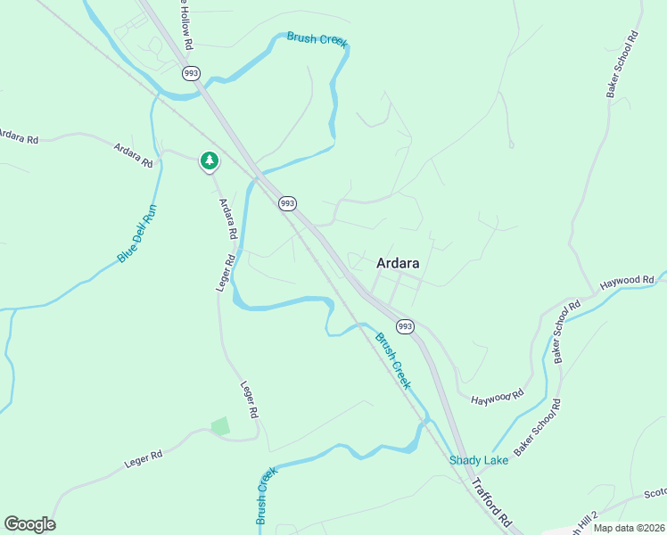 map of restaurants, bars, coffee shops, grocery stores, and more near 12800 Pennsylvania 993 in Ardara