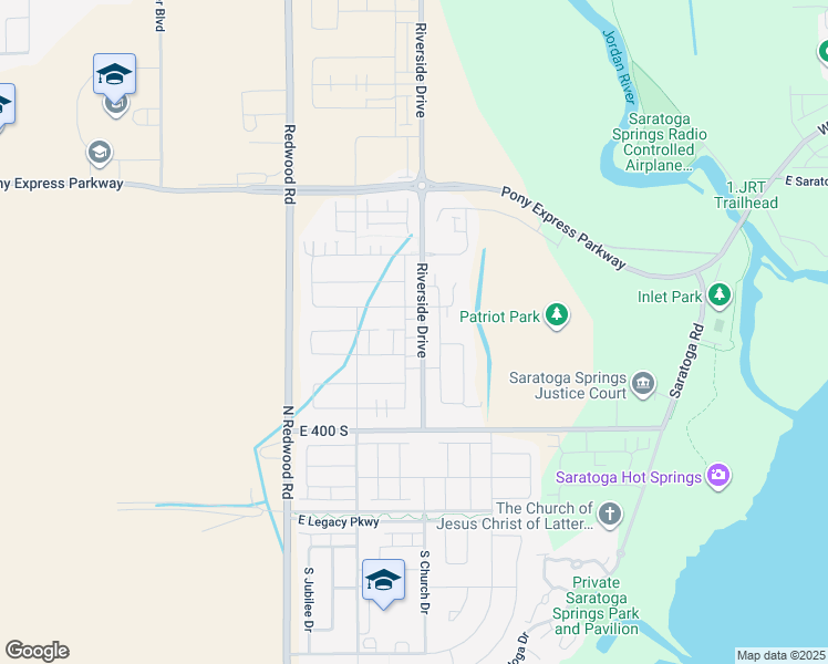 map of restaurants, bars, coffee shops, grocery stores, and more near 214 East Mammoth Springs Court in Saratoga Springs
