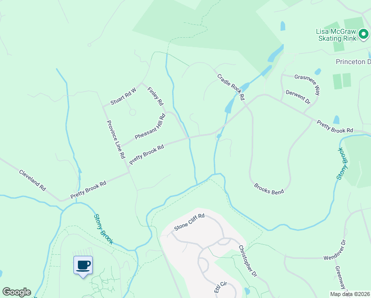 map of restaurants, bars, coffee shops, grocery stores, and more near 600 Pretty Brook Road in Princeton
