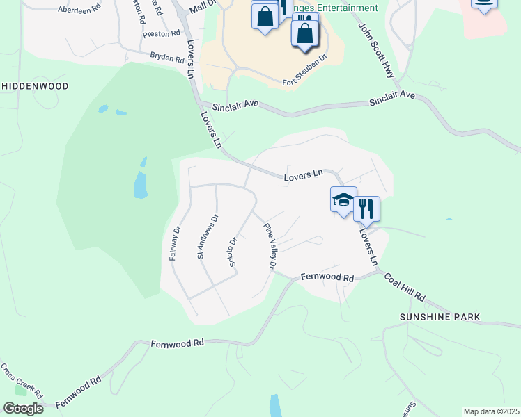 map of restaurants, bars, coffee shops, grocery stores, and more near 4680 Scioto Drive in Steubenville