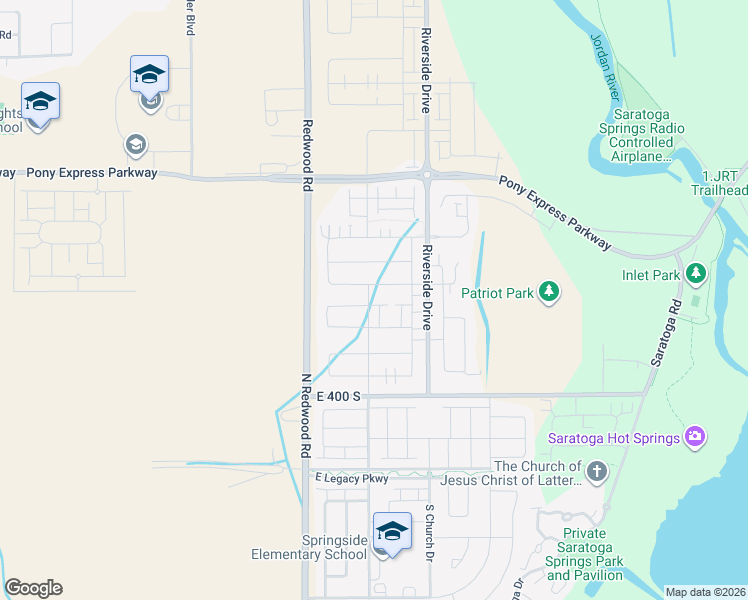 map of restaurants, bars, coffee shops, grocery stores, and more near 249 South Hidden Lagoon Place in Saratoga Springs