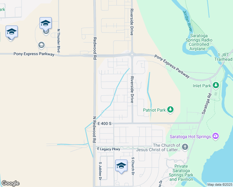 map of restaurants, bars, coffee shops, grocery stores, and more near 132 East Geyser Court in Saratoga Springs