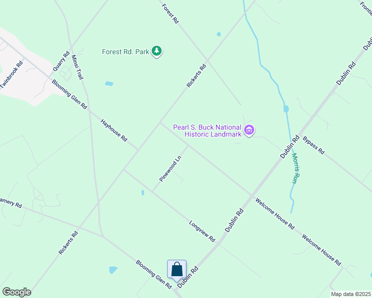map of restaurants, bars, coffee shops, grocery stores, and more near 21 Pinewood Lane in Perkasie