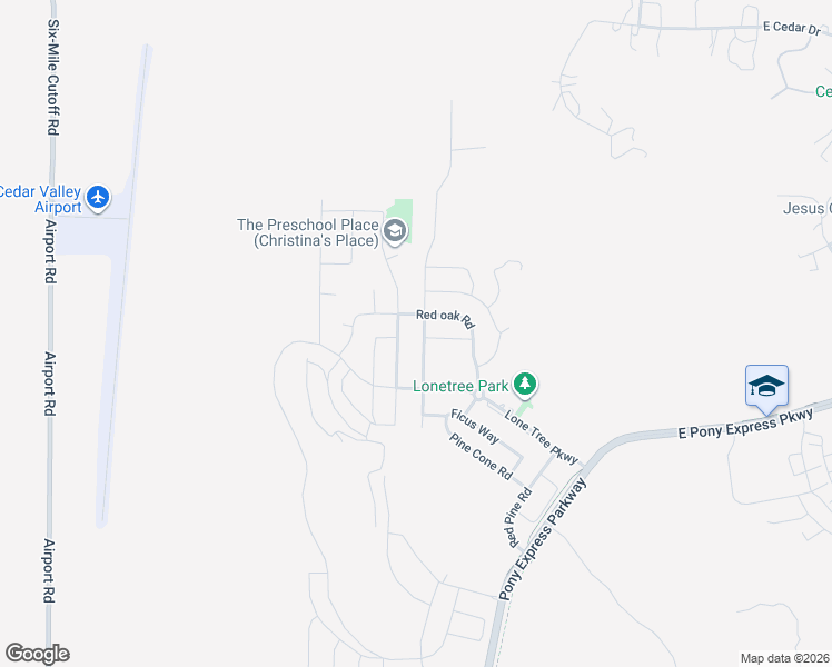 map of restaurants, bars, coffee shops, grocery stores, and more near 7721 Bristlecone Road in Eagle Mountain