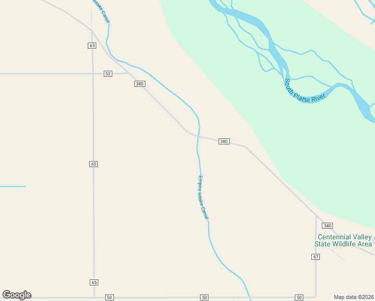map of restaurants, bars, coffee shops, grocery stores, and more near 32346 County Road 380 in Kersey
