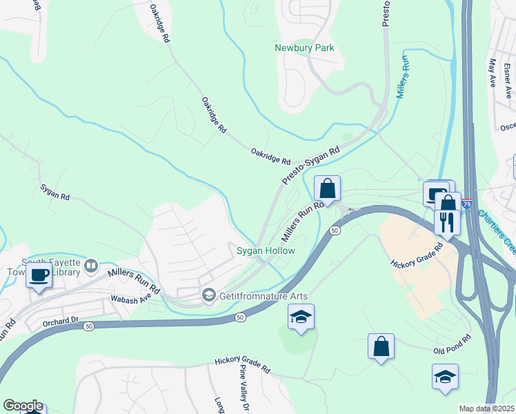 map of restaurants, bars, coffee shops, grocery stores, and more near in Bridgeville