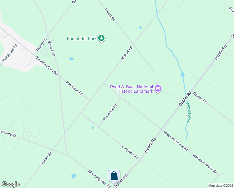 map of restaurants, bars, coffee shops, grocery stores, and more near 824 Welcome House Road in Perkasie