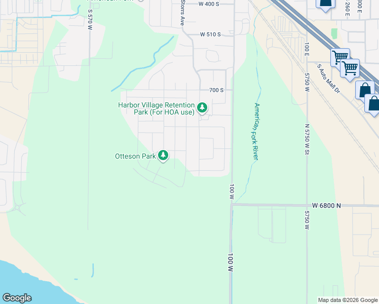 map of restaurants, bars, coffee shops, grocery stores, and more near 712 South Storrs Avenue in American Fork