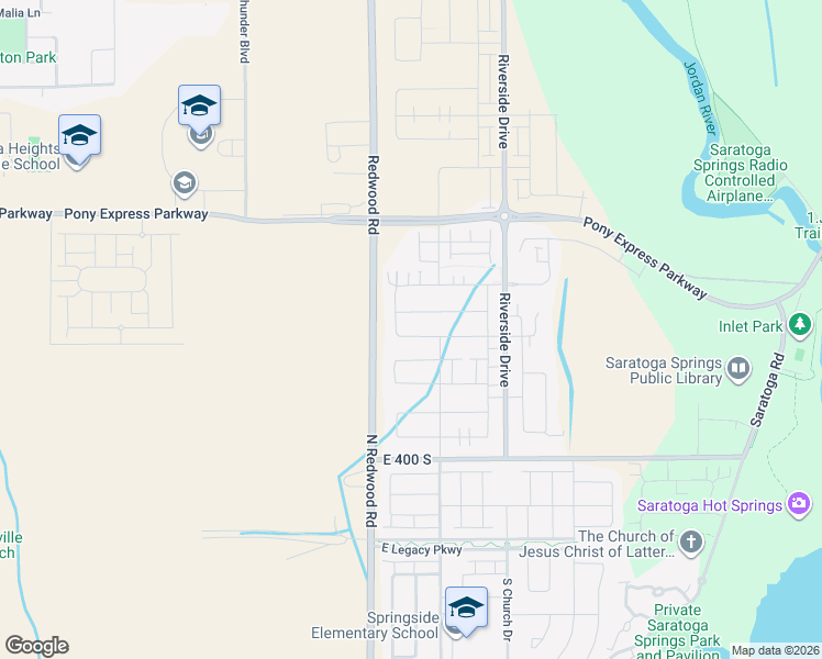 map of restaurants, bars, coffee shops, grocery stores, and more near 58 East Inlet Spring Drive in Saratoga Springs