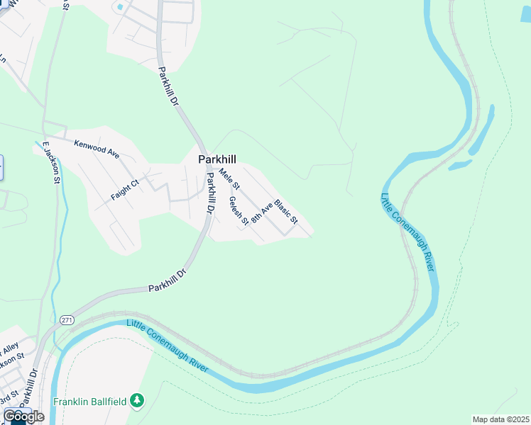 map of restaurants, bars, coffee shops, grocery stores, and more near 300 Mele Street in Parkhill