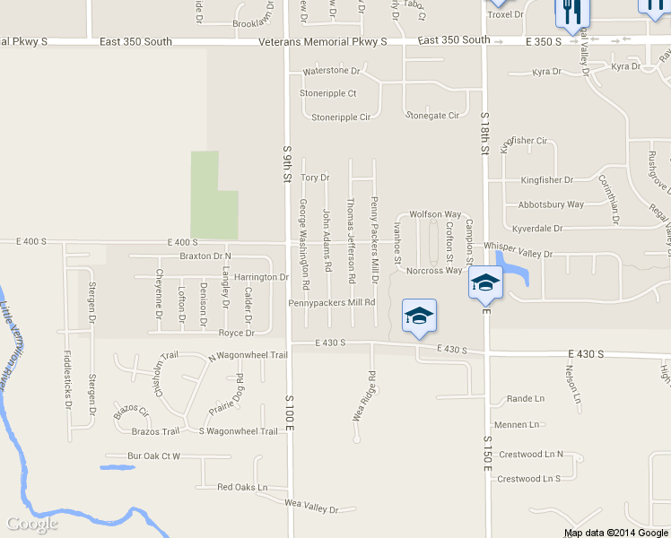 map of restaurants, bars, coffee shops, grocery stores, and more near 4013 John Adams Rd in Lafayette