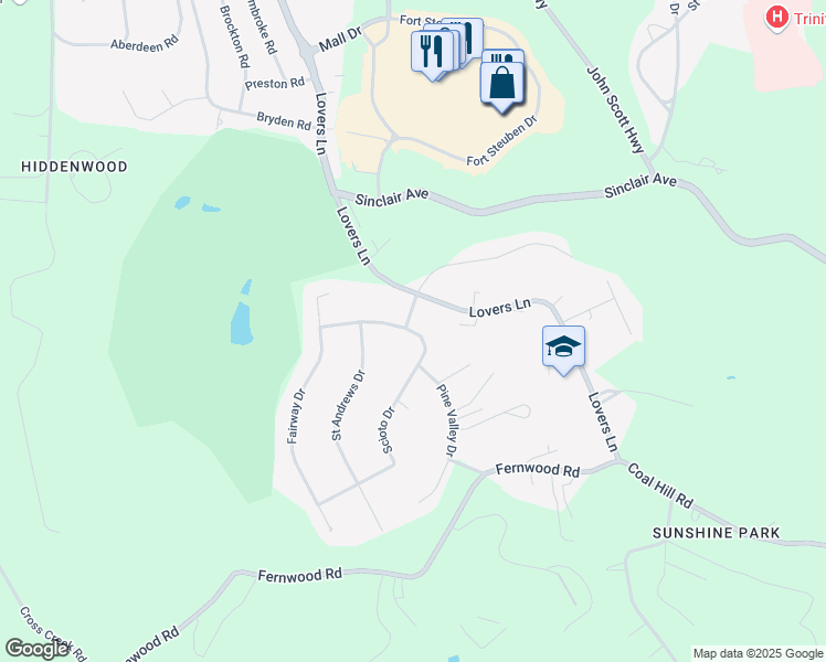 map of restaurants, bars, coffee shops, grocery stores, and more near 4600 Scioto Drive in Steubenville