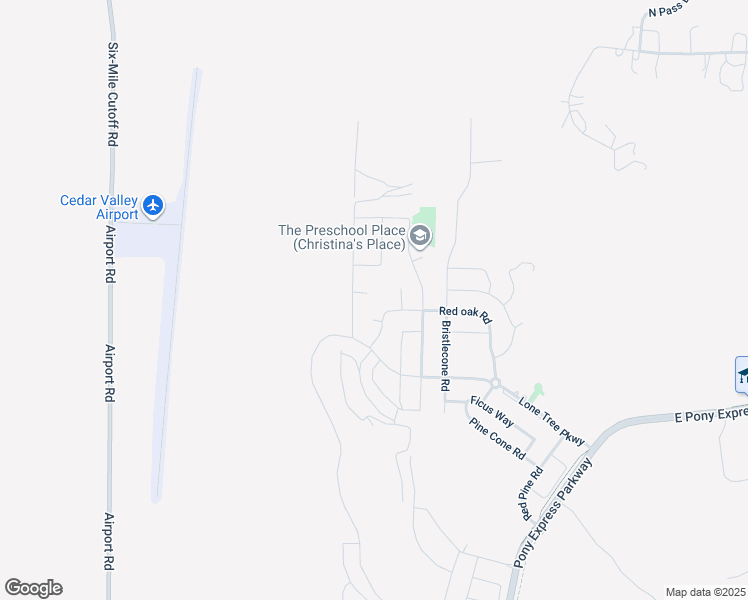map of restaurants, bars, coffee shops, grocery stores, and more near 1768 Seabiscuit Court in Eagle Mountain
