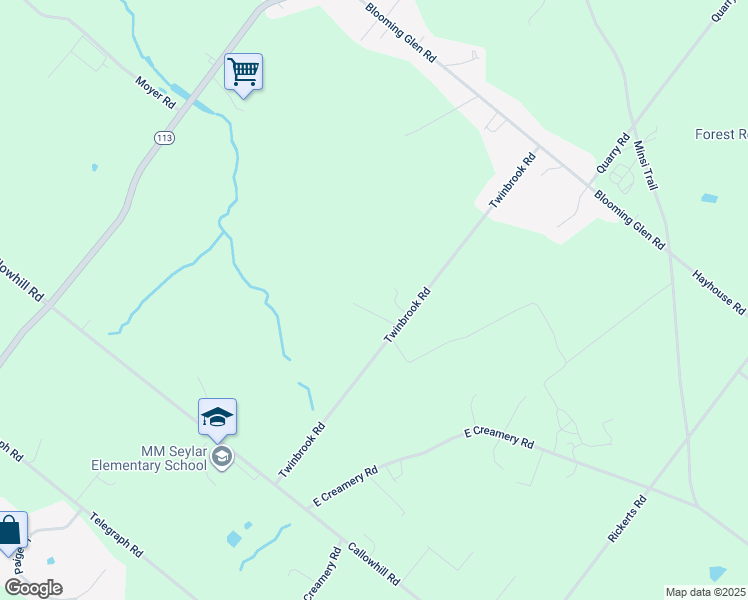map of restaurants, bars, coffee shops, grocery stores, and more near 328 Twinbrook Road in Perkasie