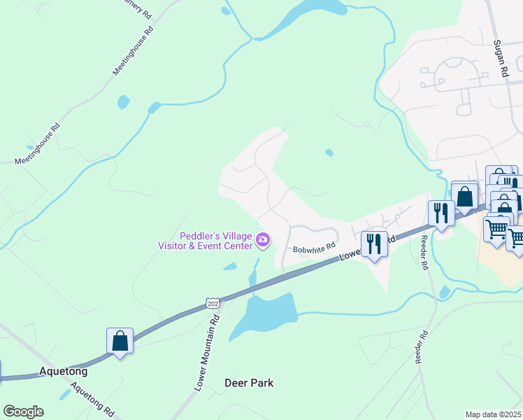 map of restaurants, bars, coffee shops, grocery stores, and more near 304 Blue Heron Court in New Hope