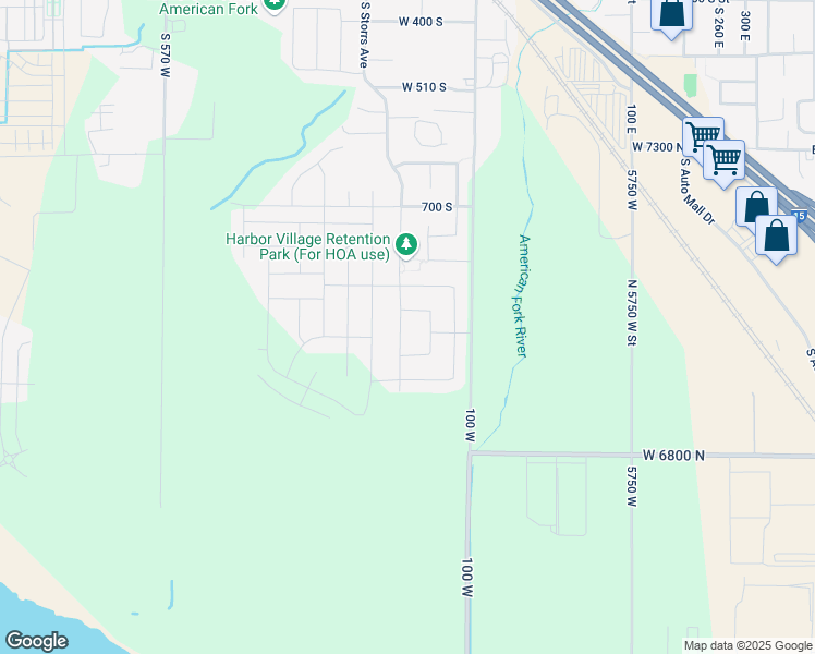 map of restaurants, bars, coffee shops, grocery stores, and more near 893 240 West in American Fork