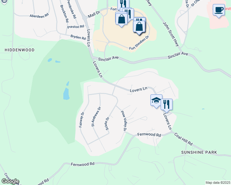 map of restaurants, bars, coffee shops, grocery stores, and more near 4600 Scioto Drive in Steubenville