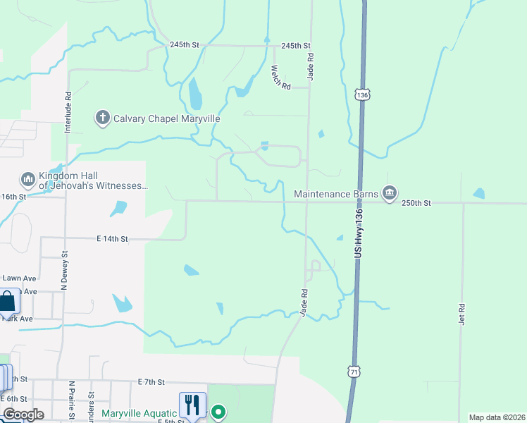 map of restaurants, bars, coffee shops, grocery stores, and more near in Maryville