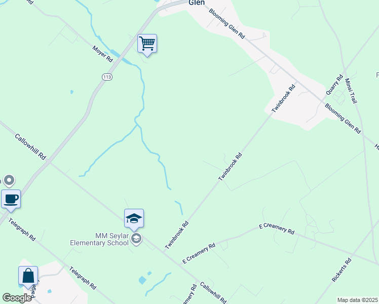 map of restaurants, bars, coffee shops, grocery stores, and more near 328 Twinbrook Road in Perkasie