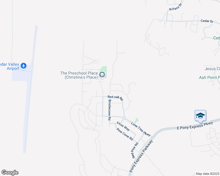 map of restaurants, bars, coffee shops, grocery stores, and more near 7841 Bristlecone Road in Eagle Mountain