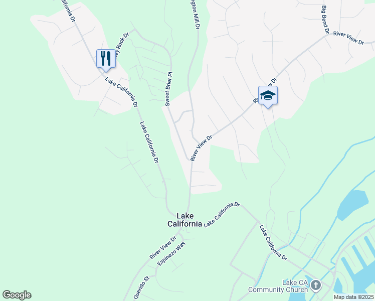 map of restaurants, bars, coffee shops, grocery stores, and more near 19462 Sweet Briar Place in Cottonwood